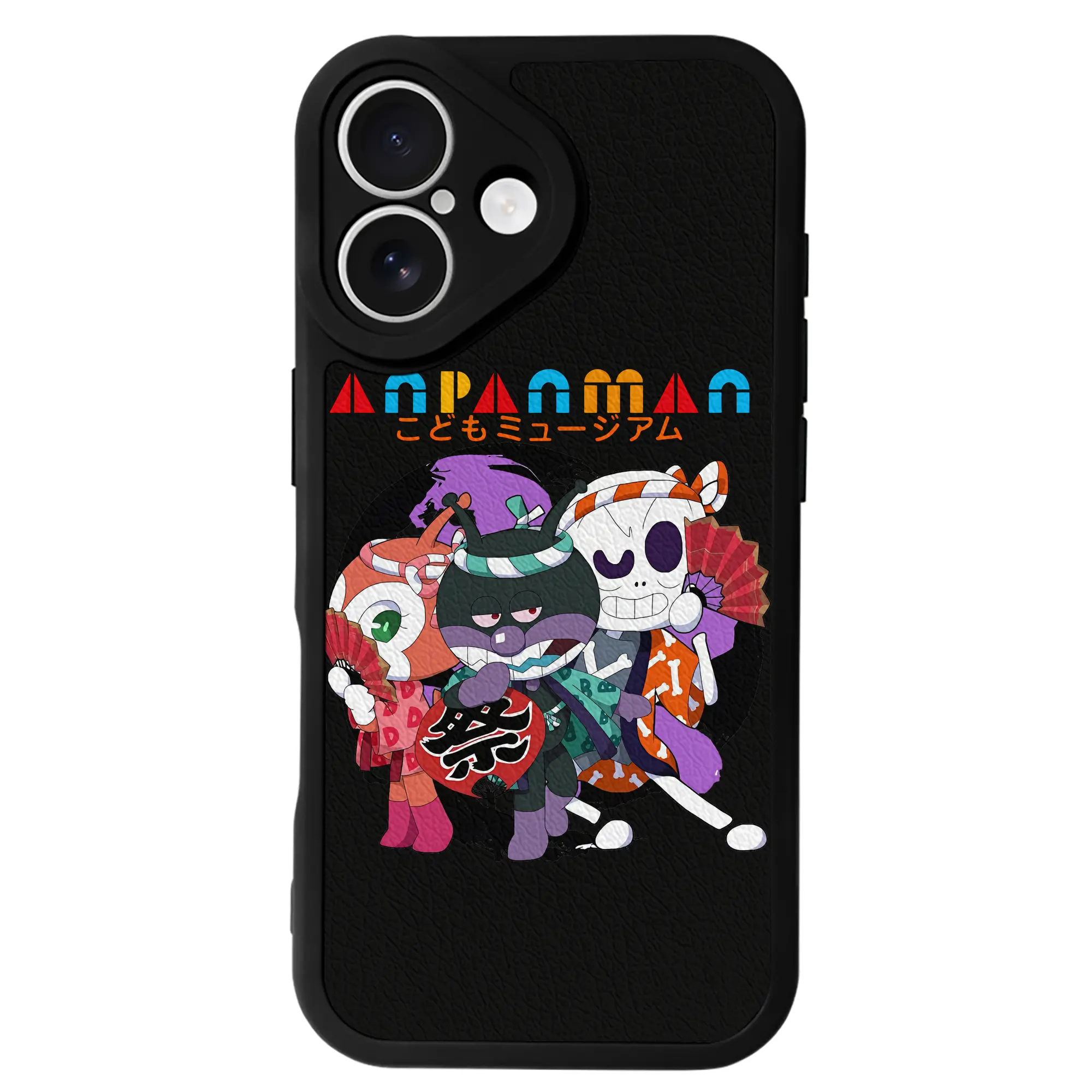 アンパンマン グッズ,ばいきんまん - IPhone 16シリーズ対応 ・ シリコンスマホケース ・ レザー調 ・ 高精度フィット ・ 耐衝撃 ・ ワイヤレス充電対応 ・ 精密カット